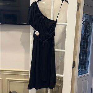 EVOLVERIE Chic Black One-Shoulder Dress-Sustainable Fashion! NWT 1X